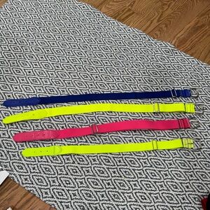 Set of Four Vibrant baseball / softball Belts